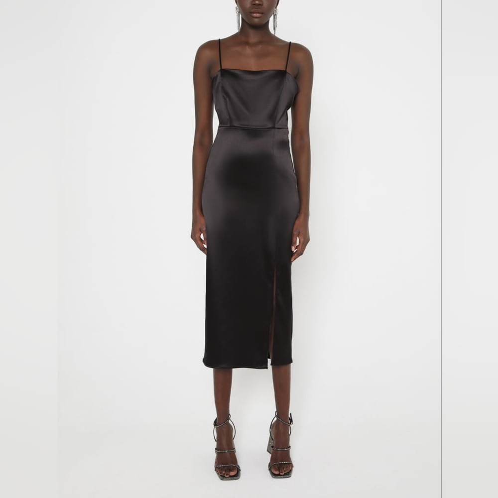 ZARA LIMITED EDITION SATIN EFFECT SHEATH DRESS